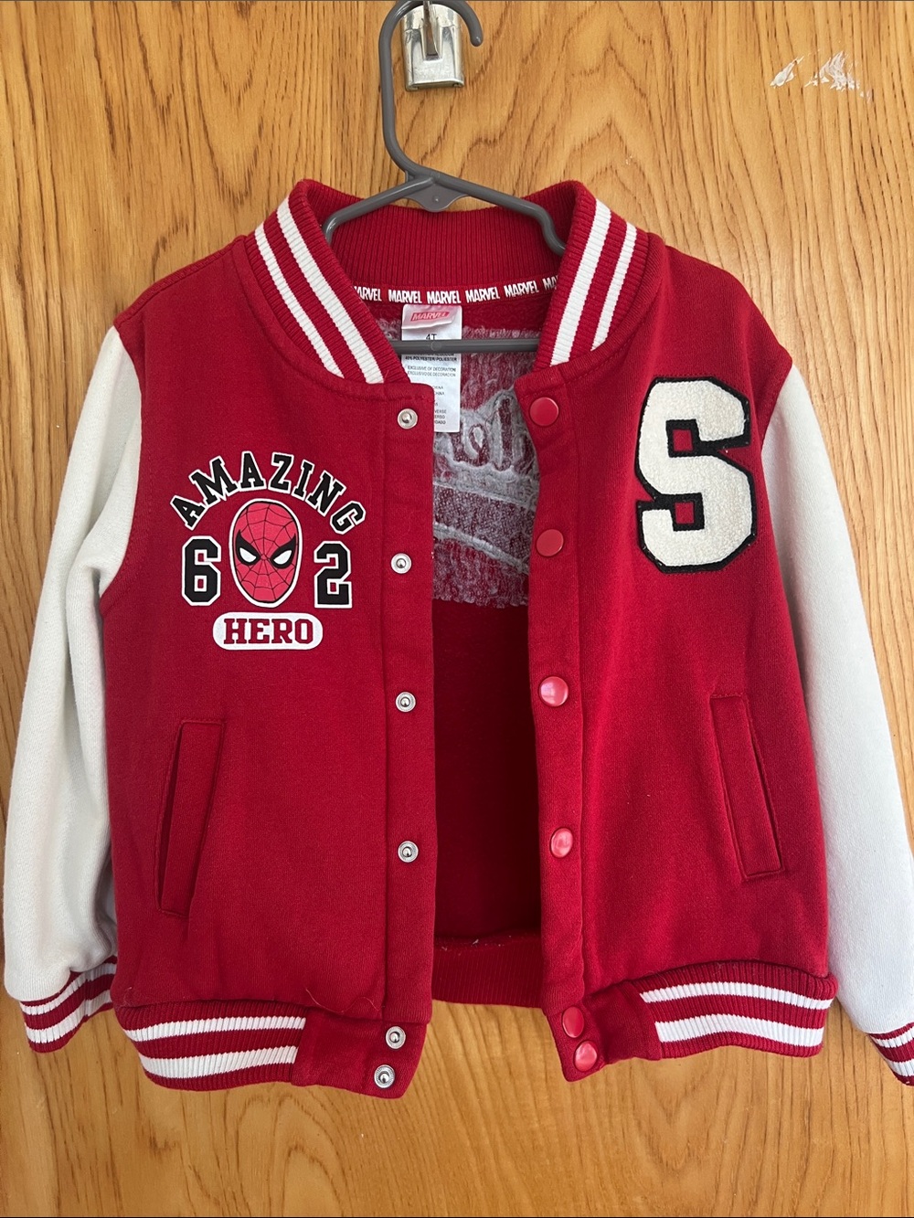 Marvel Red & White Spider-Man Varsity Jacket